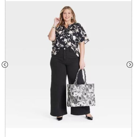 🆕👖 High-Rise Wide Leg Jeans - Ava & Viv - Picture 1 of 5